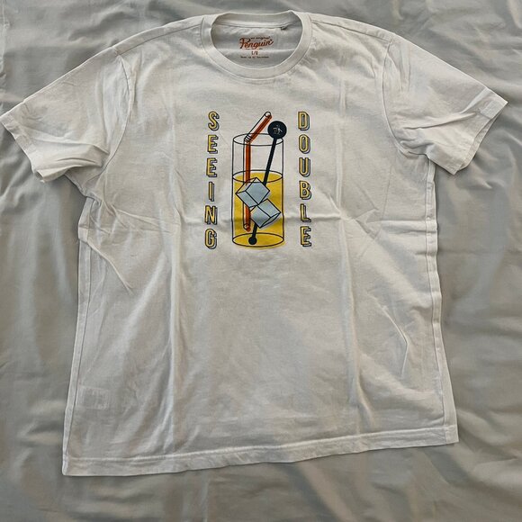 Original Penguin - Men's White T-Shirt - "Seeing Double" - Size Large - Picture 2 of 2